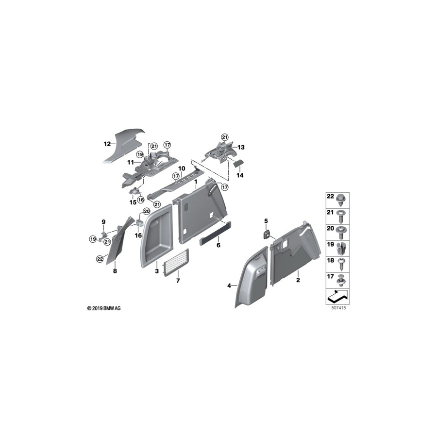 Genuine BMW 51477481895 Cover, D-Column Bottom Left SCHWARZ (Inc. X4 20iX, X4 30iX & X4 M40dX) | ML Performance UK