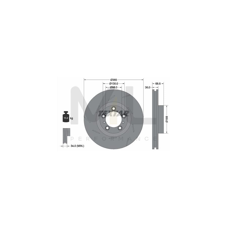 TEXTAR OE-Line 92213910 Brake Disc for PORSCHE Panamera (970) Internally Vented, High-carbon, without wheel hub, without wheel studs | ML Performance Car Parts