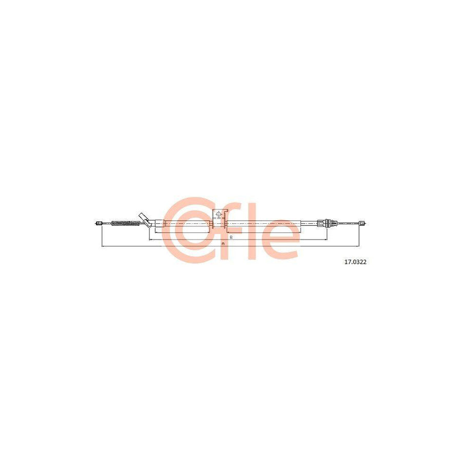 Cofle 17.0322 Hand Brake Cable For Nissan Cube (Z12)