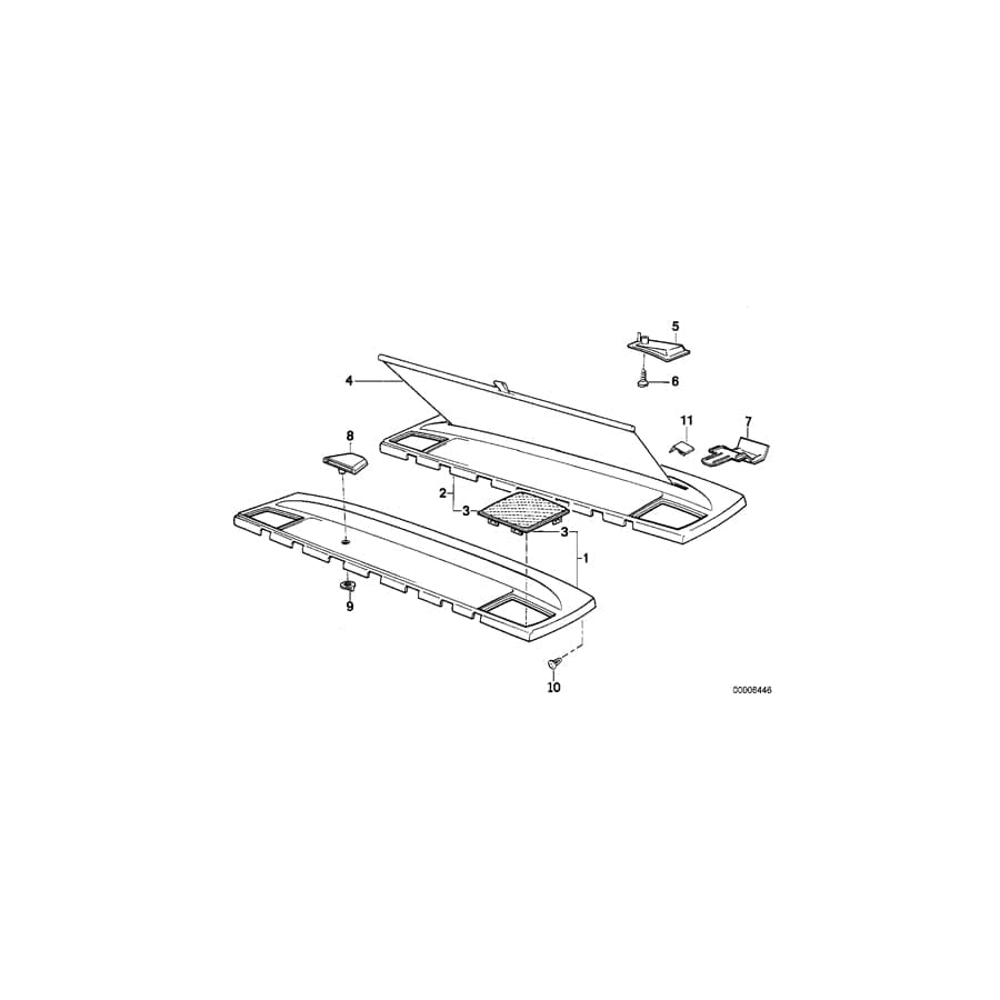 Genuine BMW 51462236094 E34 Grid, Right SCHWARZ (Inc. M5 3.6 & M5 3.8) | ML Performance UK Car Parts