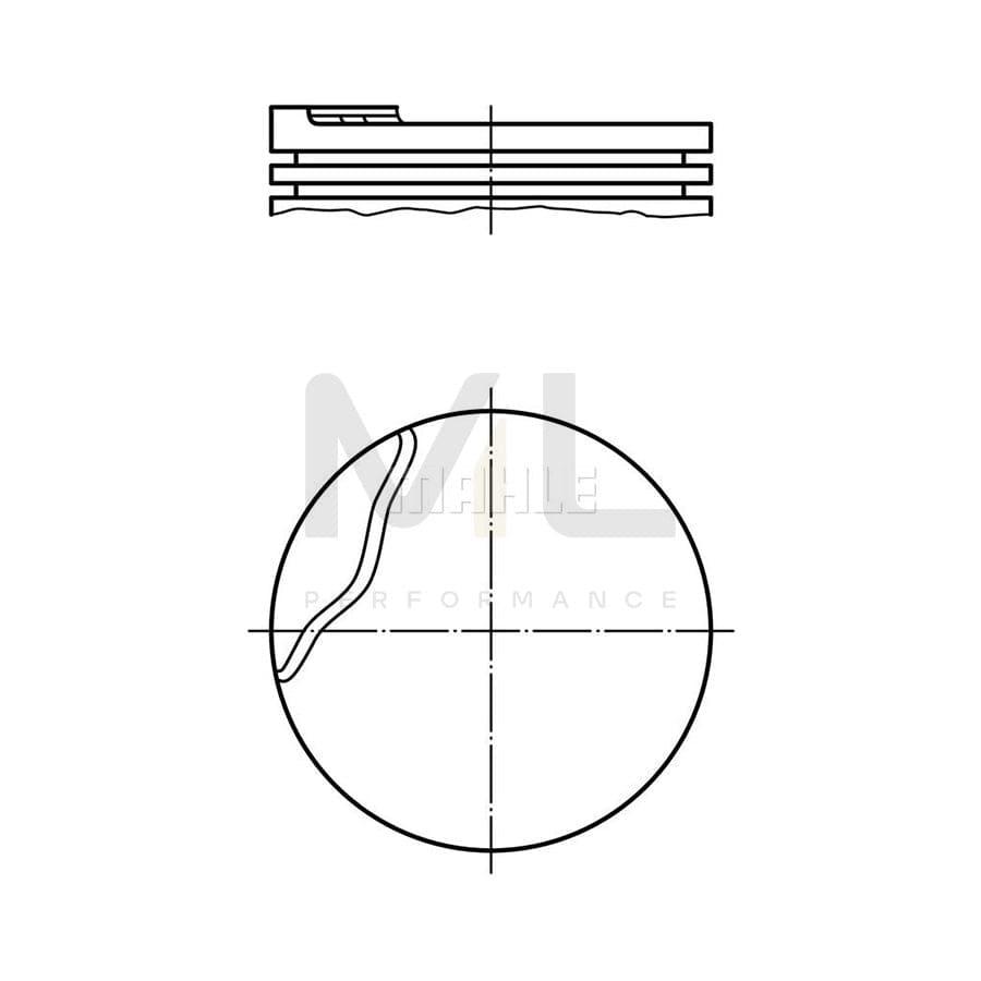 MAHLE ORIGINAL 022 02 01 Piston 80,0 mm, at steering cylinder, Axle stop on frame | ML Performance Car Parts