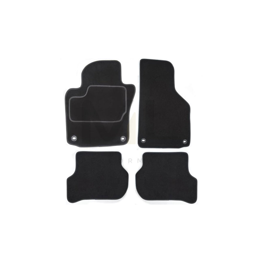 MAMMOOTH A041 SET75 PRM 01 Floor mat set Textile, Front and Rear, Quantity: 4, Black | ML Performance Car Parts