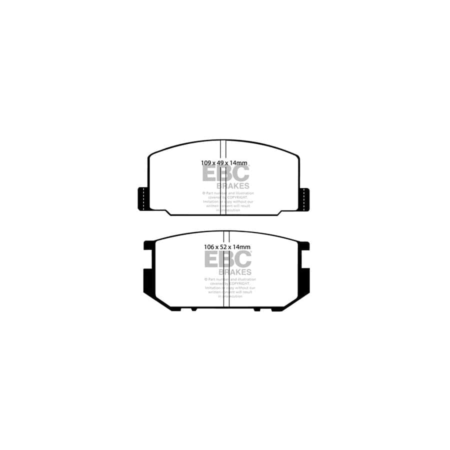 EBC PDKF569 Daihatsu Toyota Ultimax Front Brake Pad & Plain Disc Kit (Inc. Charmant & Corolla) 2 | ML Performance UK Car Parts