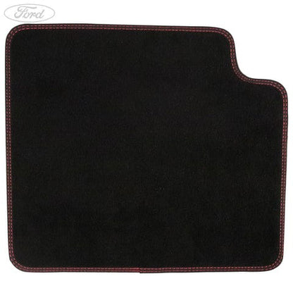 GENUINE FORD 1558533 KA VELOUR FLOOR MATS REAR, BLACK WITH RED DOUBLE STITCHING | ML Performance UK