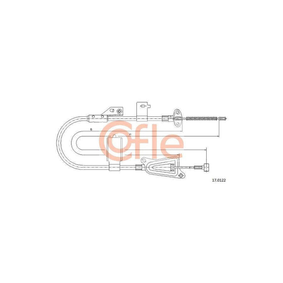 Cofle 92.17.0122 Hand Brake Cable For Nissan Almera