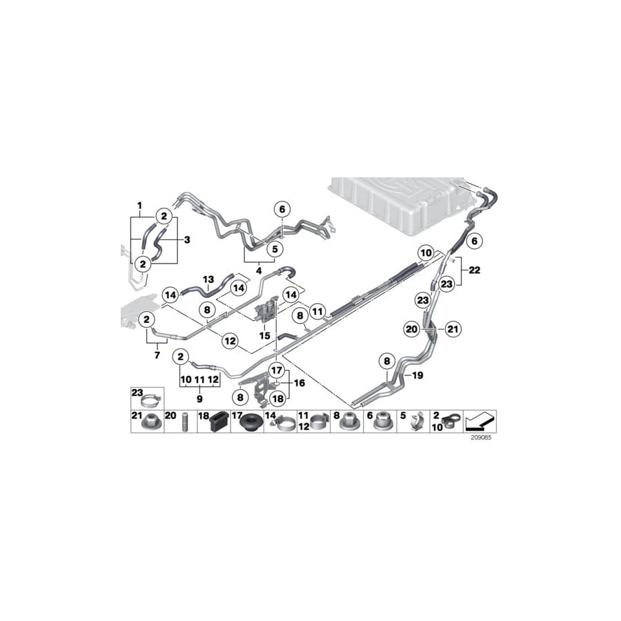 Genuine BMW 11611717245 E72 Hose Clamp (Inc. Hybrid X6) | ML Performance UK Car Parts