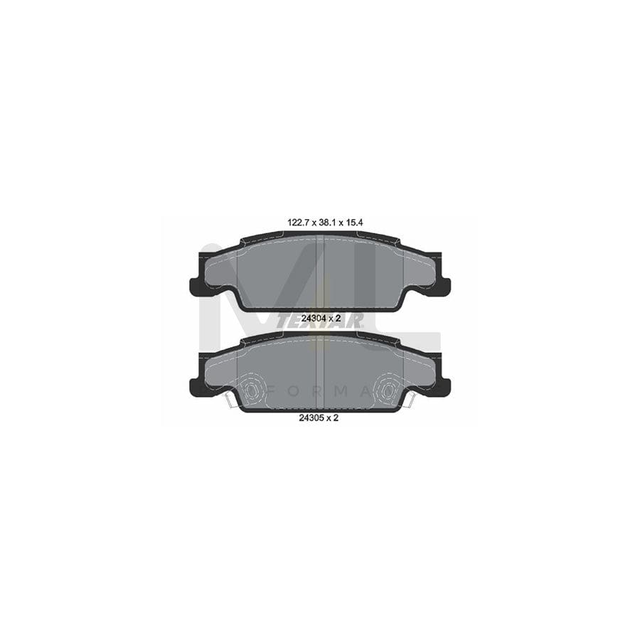 TEXTAR 2430401 Brake pad set with acoustic wear warning | ML Performance Car Parts