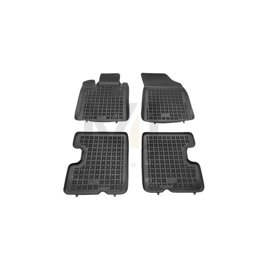 REZAW PLAST 203402 Floor mat set for DACIA Logan I Saloon (LS) Elastomer, Front and Rear, Black | ML Performance Car Parts