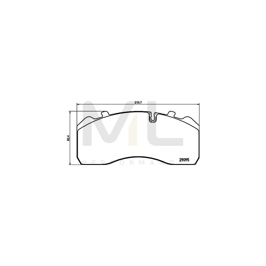 TEXTAR 2909525 Brake pad set prepared for wear indicator | ML Performance Car Parts