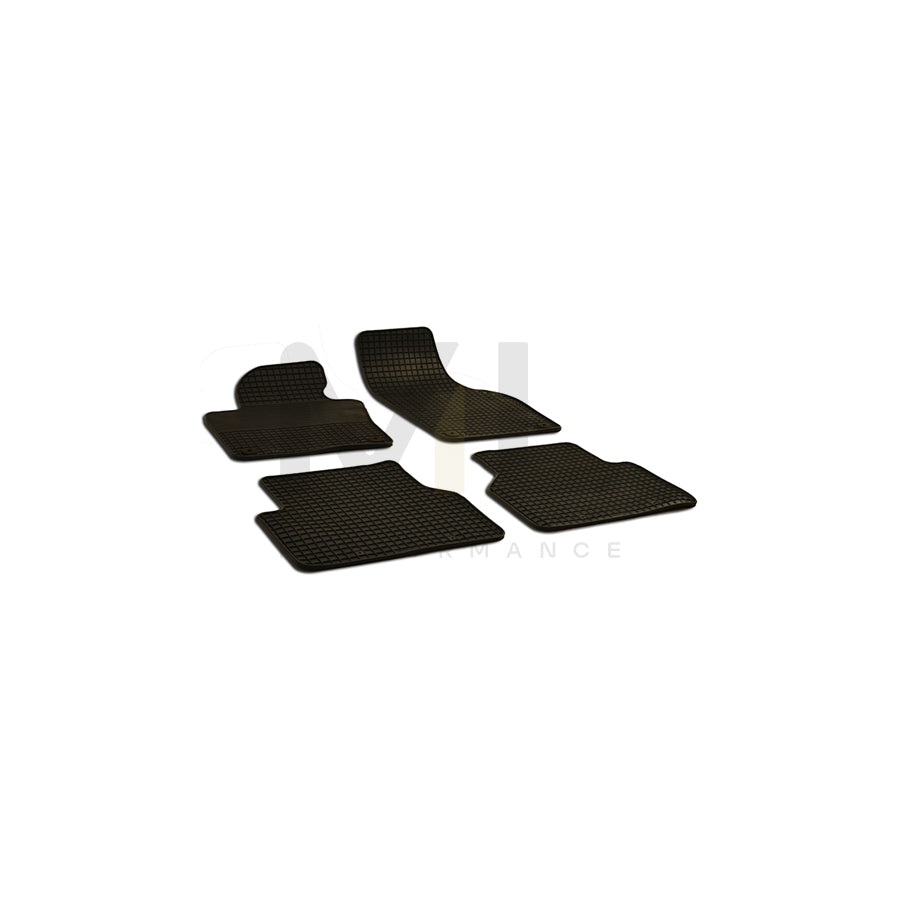 WALSER 50553 Floor mat set for VW TIGUAN Elastomer, Front and Rear, Quantity: 4, Black | ML Performance Car Parts