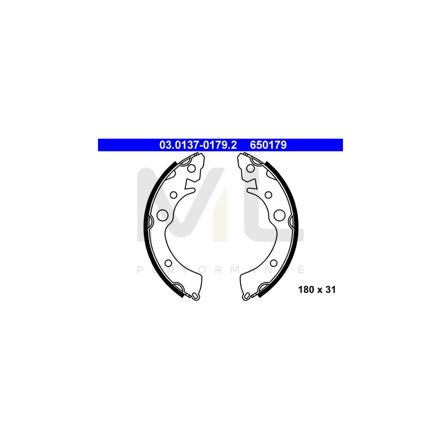 ATE 03.0137-0179.2 Brake Shoe Set | ML Performance Car Parts