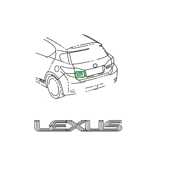 Genuine Lexus 75441-76010 CT Phase 1 Boot Lexus Badge