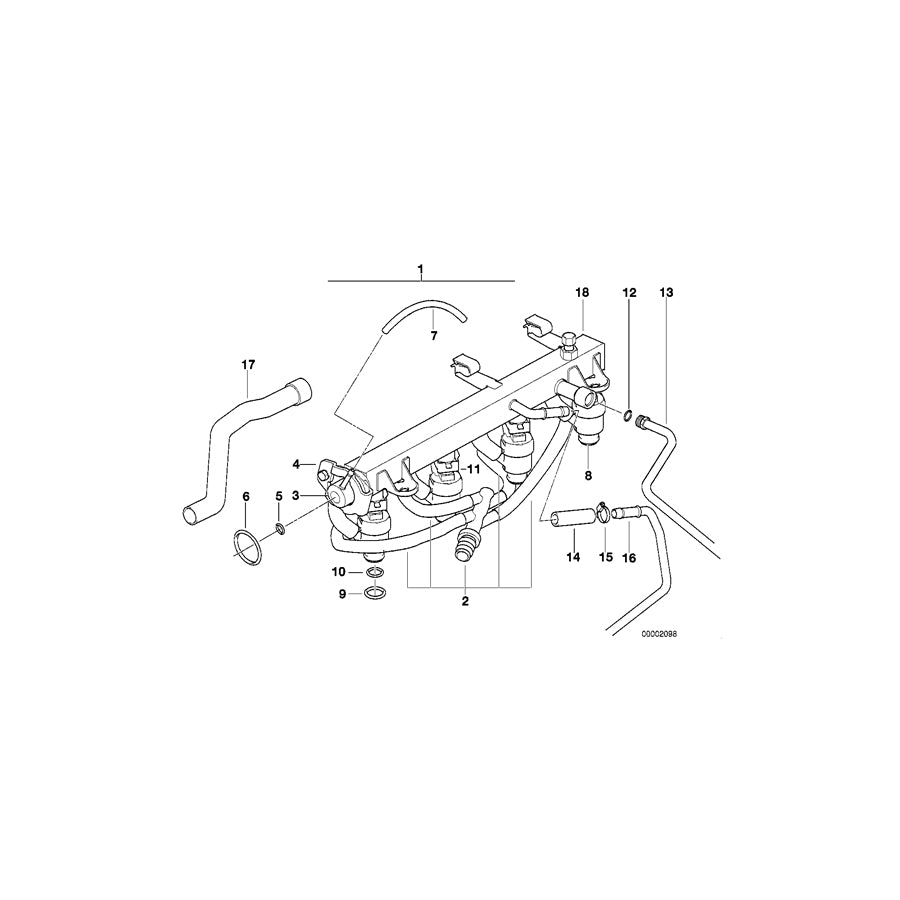 Genuine BMW 13531739995 E36 Fuel Return Line (Inc. Z3 1.9, 318ti & 318i) | ML Performance UK Car Parts