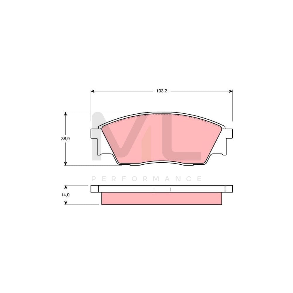 TRW Gdb991 Brake Pad Set For Subaru Rex Not Prepared For Wear Indicator | ML Performance Car Parts