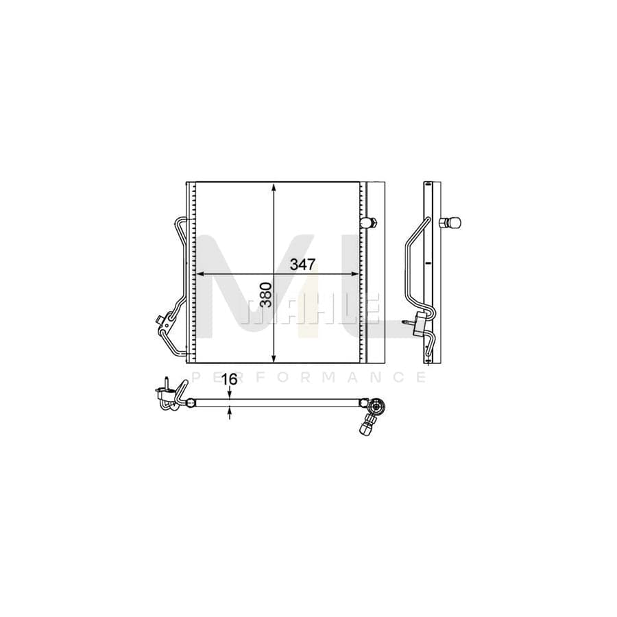 MAHLE ORIGINAL AC 451 000P Air conditioning condenser with dryer | ML Performance Car Parts