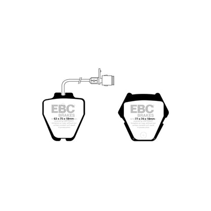 EBC PD18KF023 Audi D2 A8 Yellowstuff Front Brake Pad & BSD Disc Kit - Girling/TRW Caliper 2 | ML Performance UK Car Parts