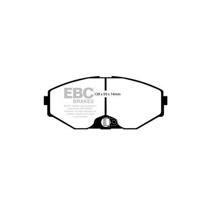 EBC PD13KF514 Nissan QX Yellowstuff Front Brake Pad & GD Disc Kit 2 | ML Performance UK Car Parts