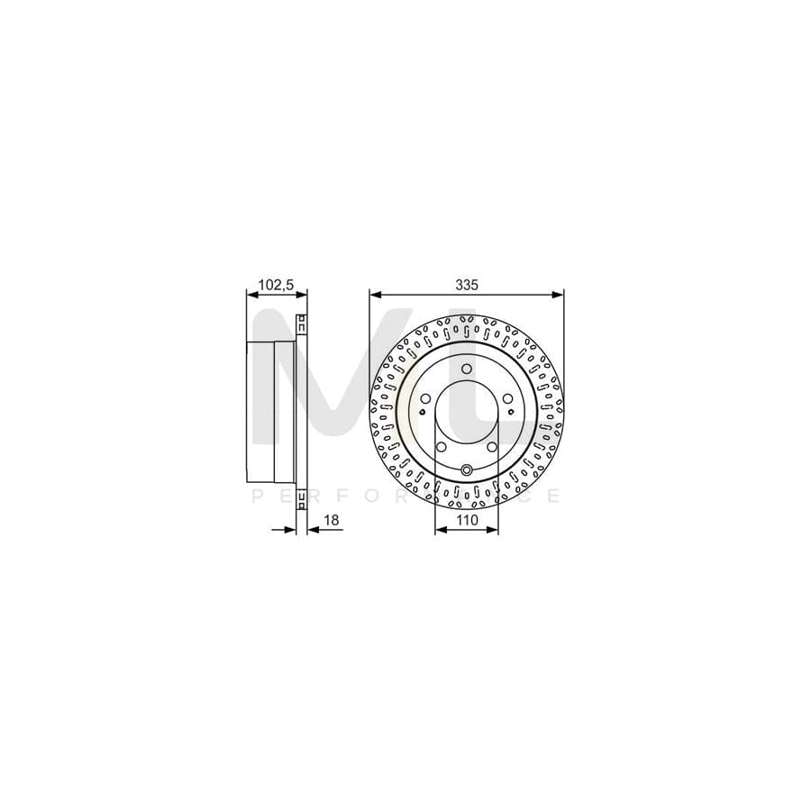 BOSCH 0 986 479 U32 Brake Disc for TOYOTA Land Cruiser Amazon (J100) Vented, Oiled | ML Performance Car Parts