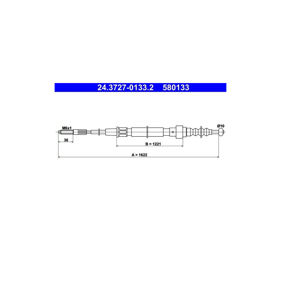 ATE 24.3727-0133.2 Hand Brake Cable