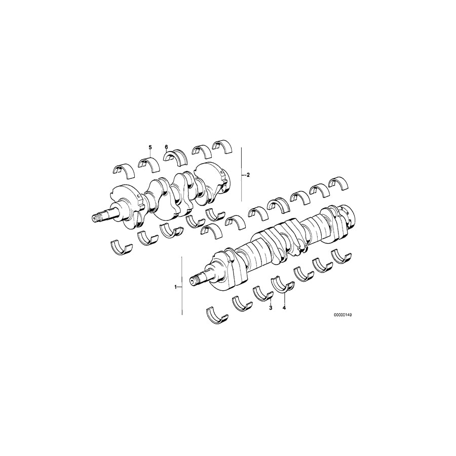 Genuine BMW 11211705770 E34 E32 E28 Crankshaft Without Bearing Shells HUB 86 MM (Inc. 633CSi, 733i & M535i) | ML Performance UK Car Parts