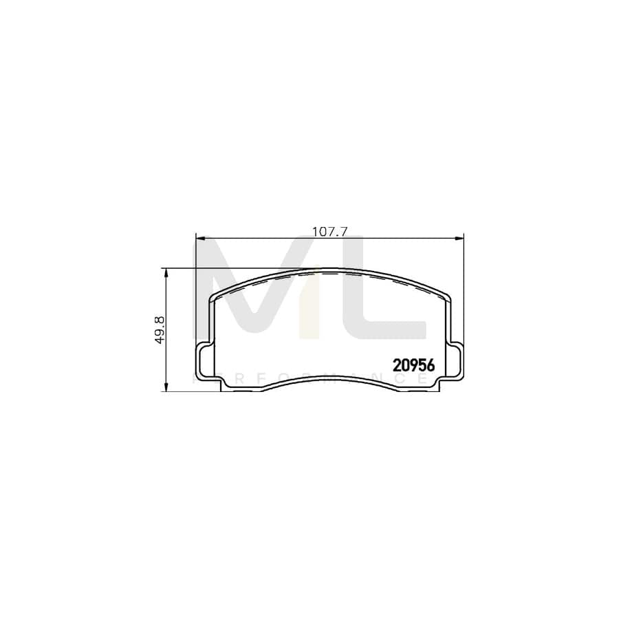 TEXTAR 2095602 Brake pad set not prepared for wear indicator | ML Performance Car Parts