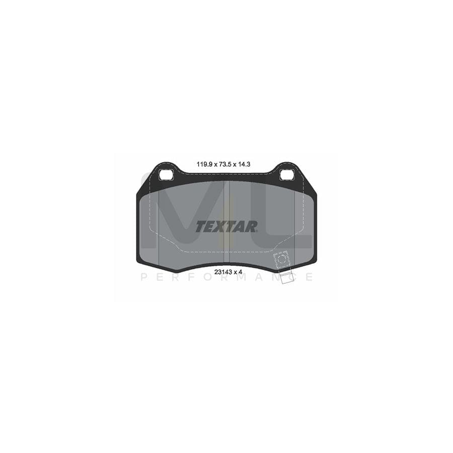 TEXTAR 2314301 Brake pad set with acoustic wear warning | ML Performance Car Parts