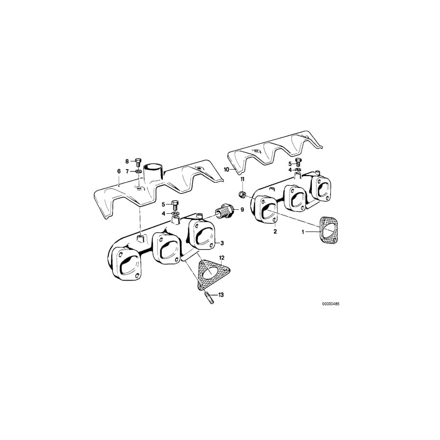 Genuine BMW 11621259185 E12 Exhaust Manifold, Front (Inc. 3.0CS, 3.0L & 3.0S) | ML Performance UK Car Parts