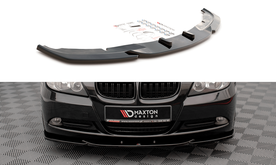 Maxton Design BM-3-90-FD2T Front Splitter V.2 BMW Series 3 E90 | ML Performance EU Car Parts