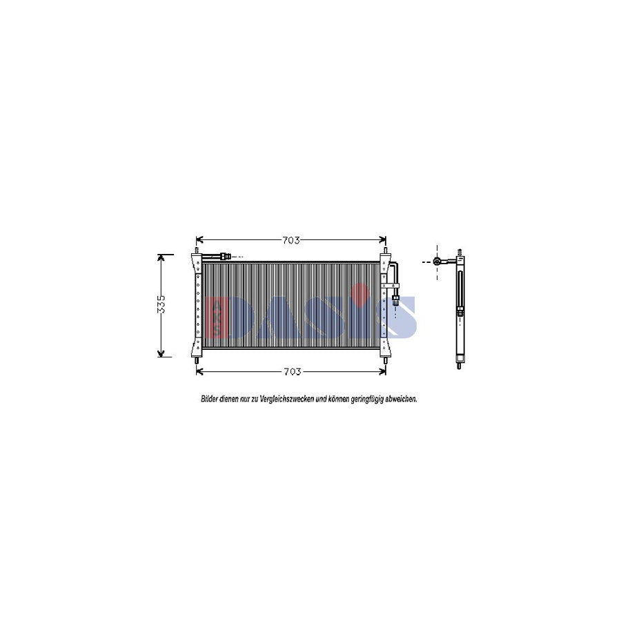 AKS Dasis 372100N Air Conditioning Condenser For Jaguar Xj | ML Performance UK