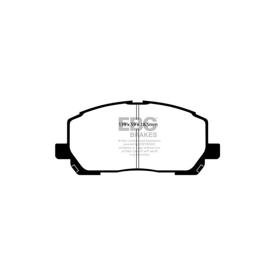 EBC PD01KF834 Lexus RX300 Greenstuff Front Brake Pad & Plain Disc Kit  - Akebono Caliper 2 | ML Performance UK Car Parts