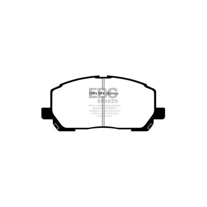 EBC PD01KF834 Lexus RX300 Greenstuff Front Brake Pad & Plain Disc Kit  - Akebono Caliper 2 | ML Performance UK Car Parts