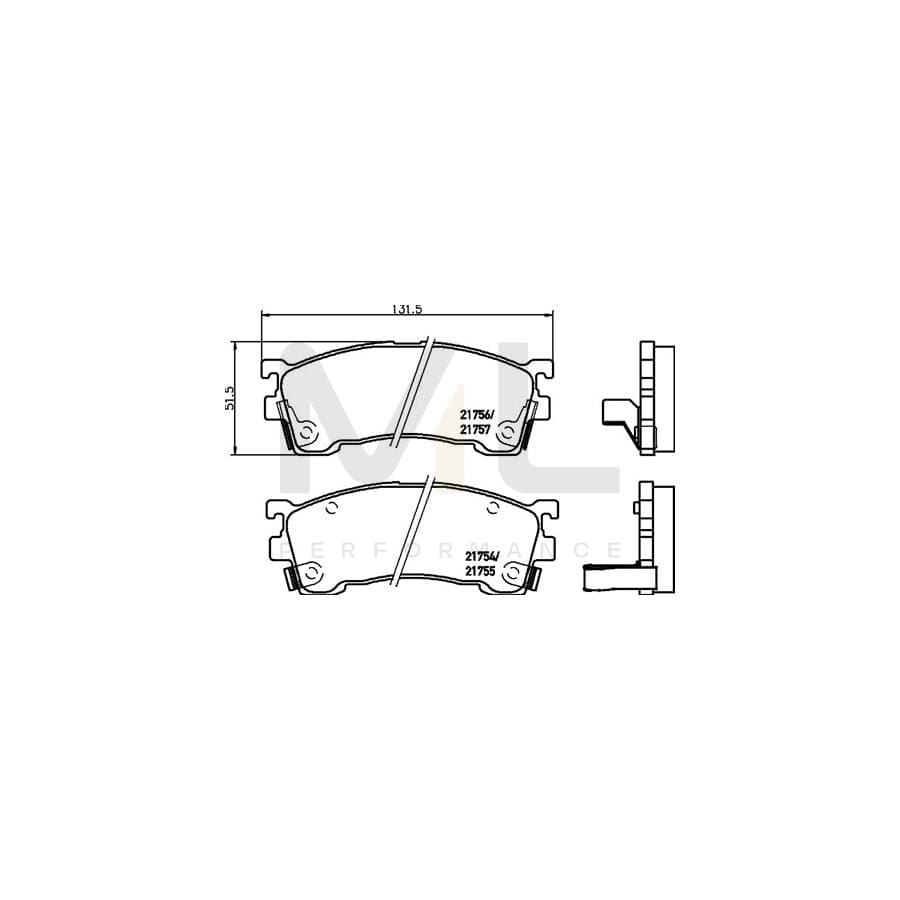 TEXTAR 2175401 Brake pad set with acoustic wear warning | ML Performance Car Parts