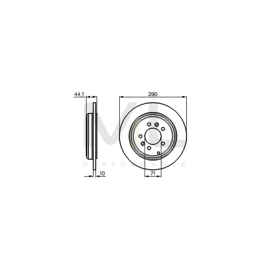 BOSCH 0 986 478 556 Brake Disc for PEUGEOT 605 Saloon Solid, Oiled | ML Performance Car Parts