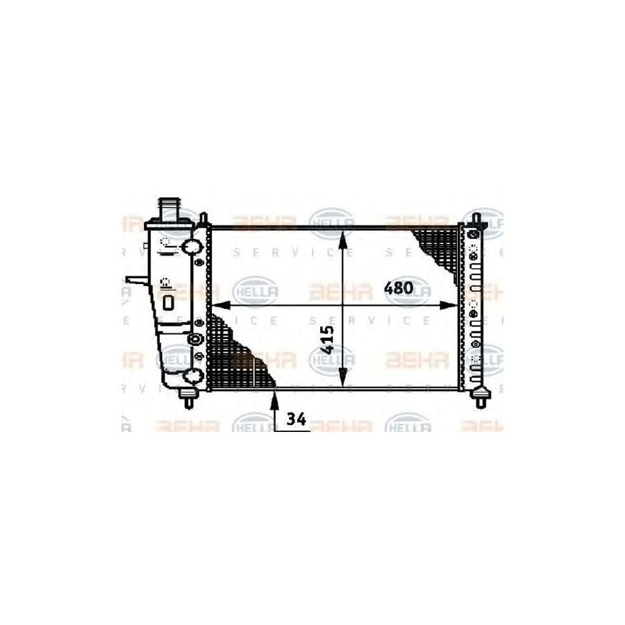 Hella 8MK 376 719-531 Engine Radiator For Fiat Brava