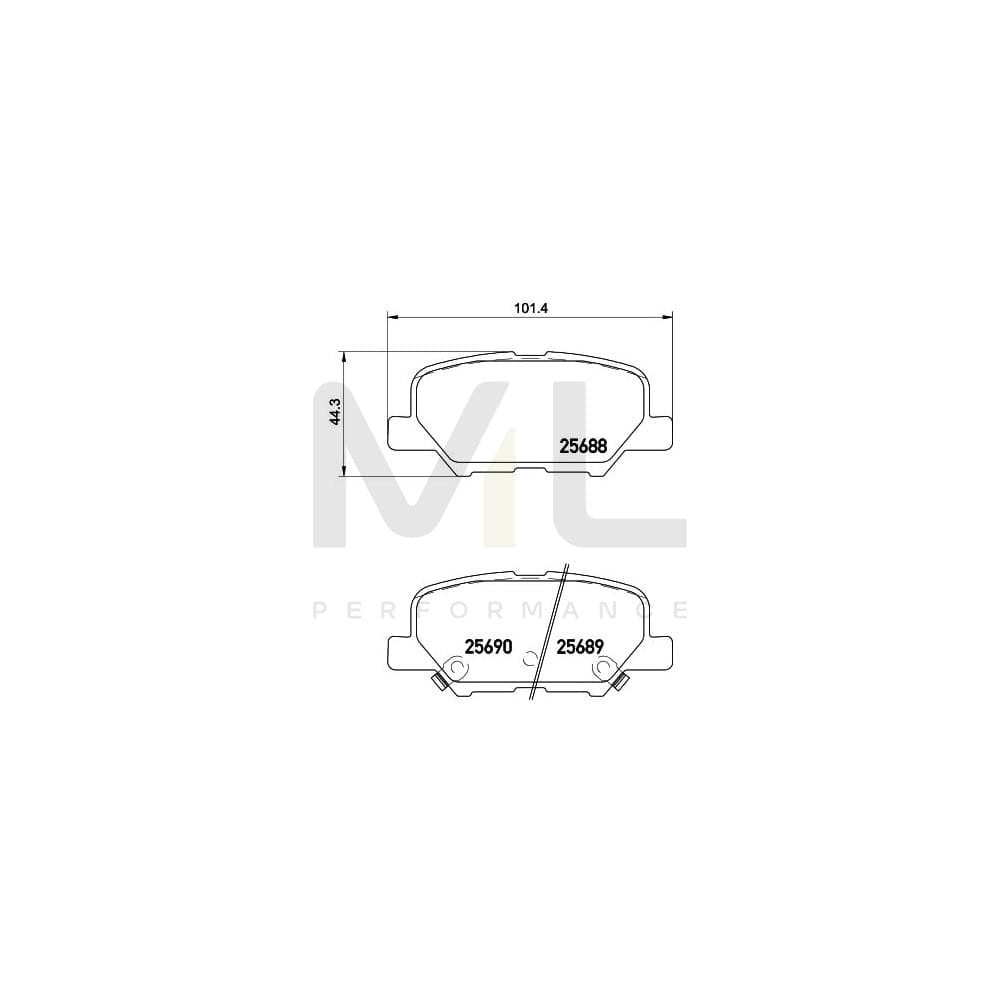 Hella 8DB 355 020-291 Brake Pad Set With Acoustic Wear Warning | ML Performance Car Parts