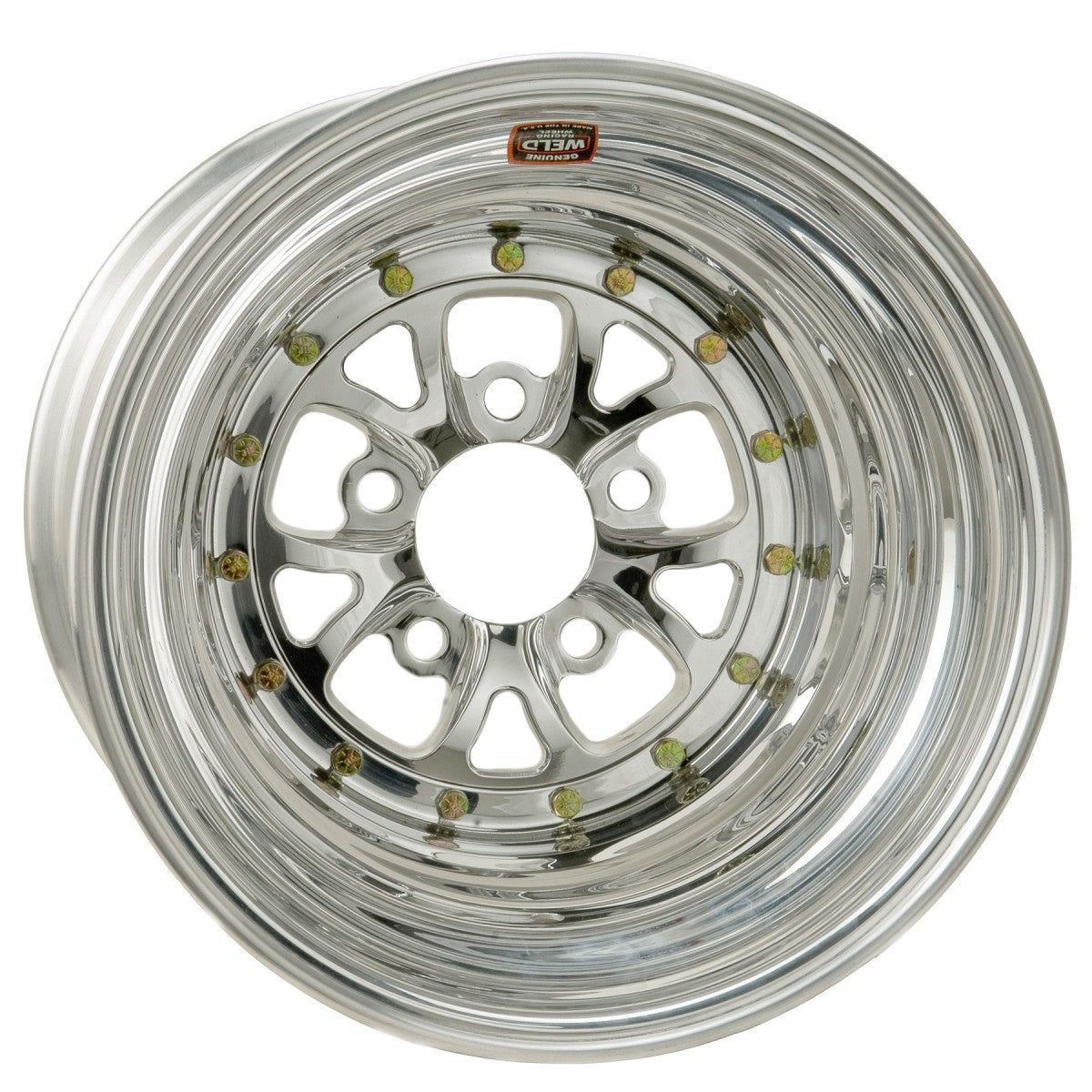 Weld 84P-510206 V-Series Wheel 15x10 5x4.5 ET-64 BS3 Polished Center - Polished Shell