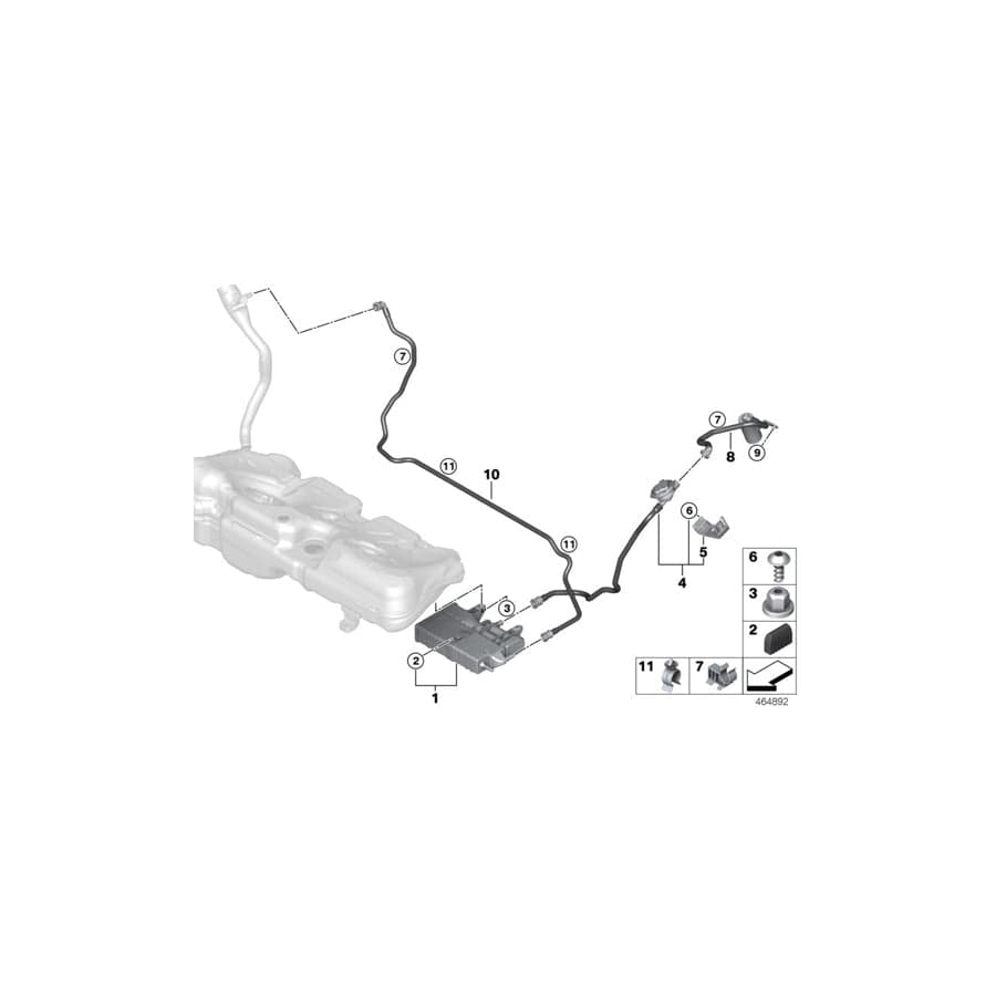 Genuine BMW 16117487446 F44 Breather Line (Inc. 228iX & M235iX) | ML Performance UK Car Parts