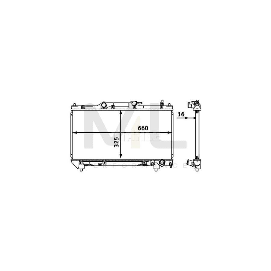 MAHLE ORIGINAL CR 544 000S Engine radiator for TOYOTA AVENSIS Brazed cooling fins, Manual Transmission | ML Performance Car Parts