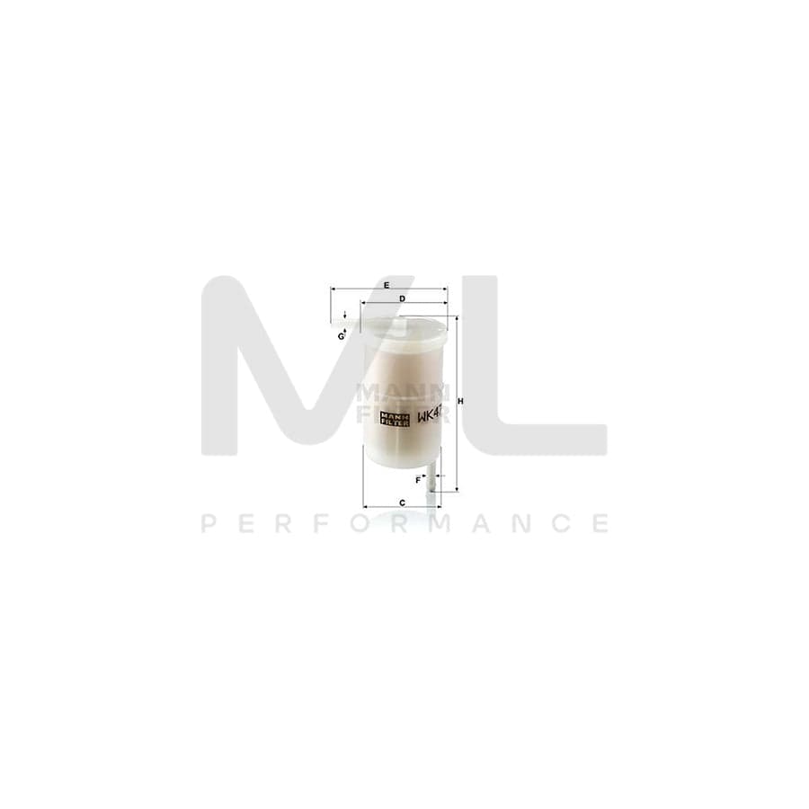 MANN-FILTER WK 47 Fuel filter In-Line Filter | ML Performance Car Parts