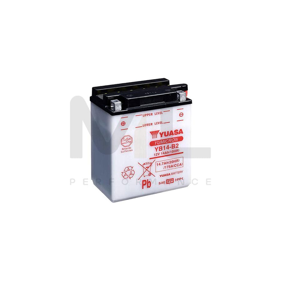 Yuasa YB14-B2 12v Motorbike & Motorcycle Battery | ML Performance UK Car Parts