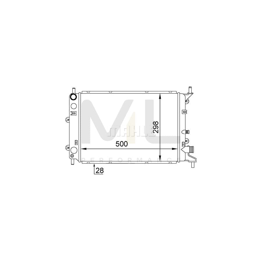 MAHLE ORIGINAL CR 377 000S Engine radiator Mechanically jointed cooling fins, Manual Transmission | ML Performance Car Parts