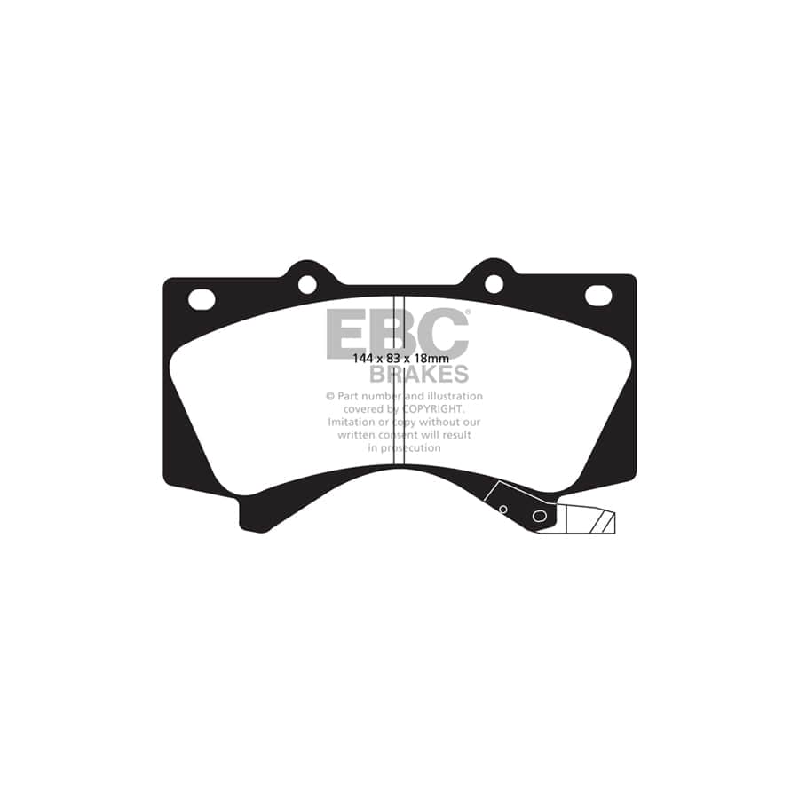 EBC PD01KF833 Lexus Toyota Greenstuff Front Brake Pad & Plain Disc Kit  (Inc. LX570 & Landcruiser) 2 | ML Performance UK Car Parts