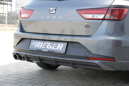 Rieger 00099284 SEAT 5F Leon FR Rear Diffuser 7 | ML Performance UK Car Parts