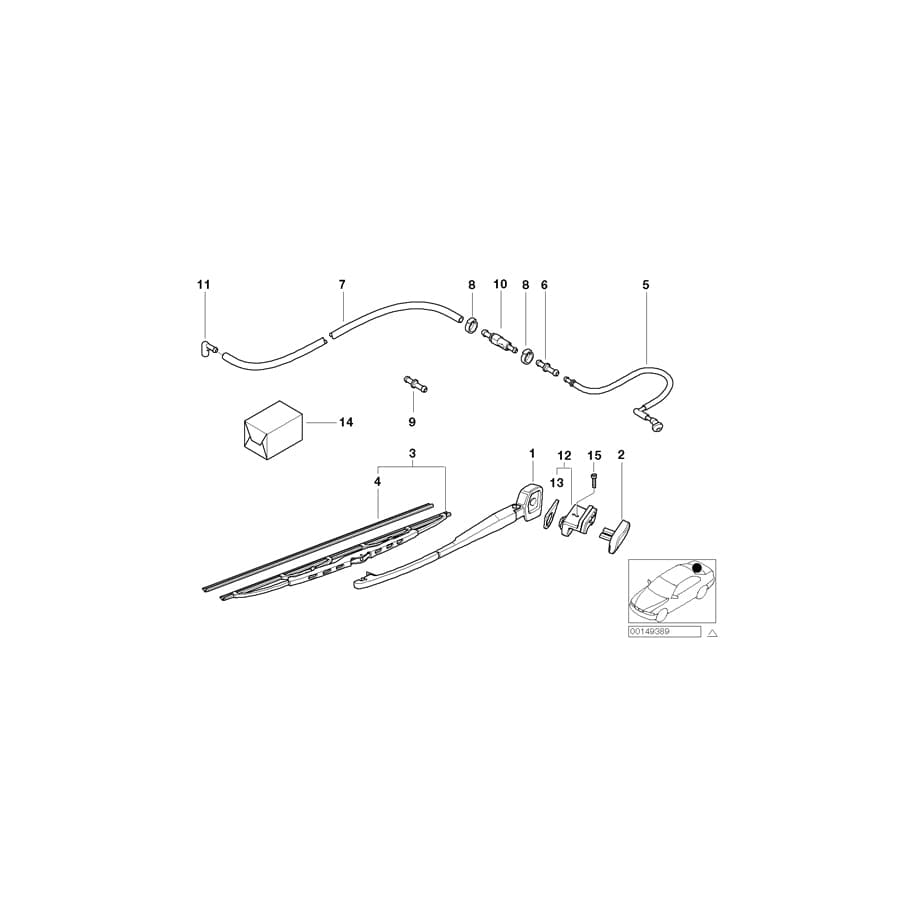 Genuine BMW 61688254288 E39 Hose Line Repair Kit (Inc. 520i, 525i & 530i) | ML Performance UK Car Parts