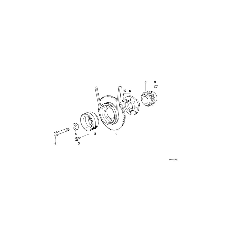 Genuine BMW 11211721100 E30 E34 E36 Hex Bolt M16X1,5X120 (Inc. 318is, 316i 1.9 & 316g) | ML Performance UK Car Parts