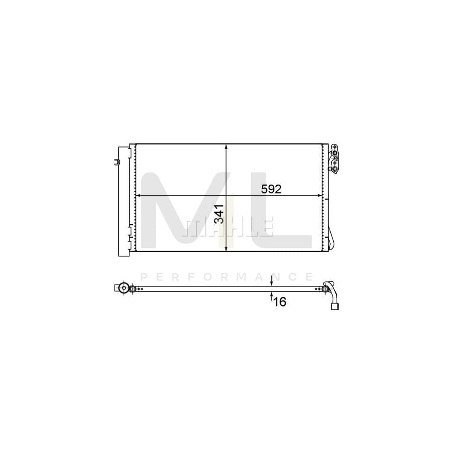 MAHLE ORIGINAL AC 414 000P Air conditioning condenser with dryer | ML Performance Car Parts