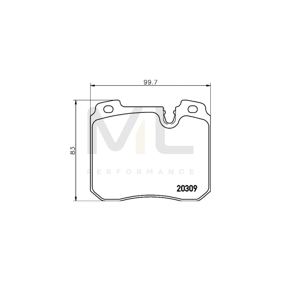 TEXTAR 2030903 Brake pad set prepared for wear indicator | ML Performance Car Parts