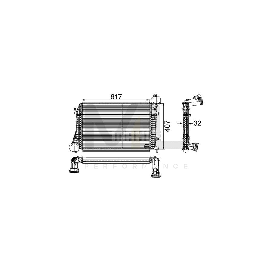 MAHLE ORIGINAL CI 166 000P Intercooler with sensor | ML Performance Car Parts