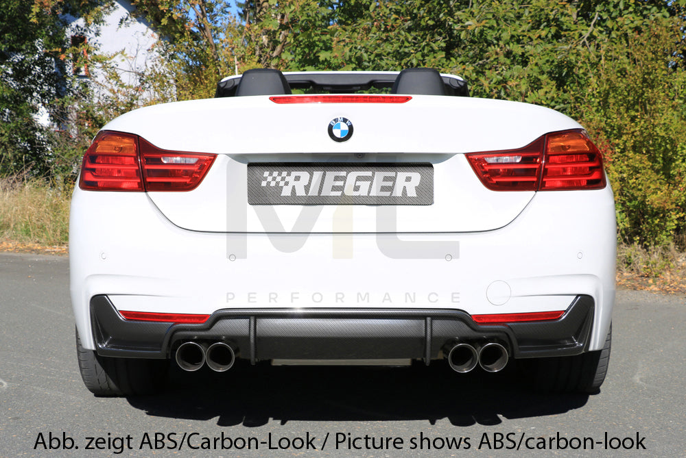 Rieger 00053479 BMW 4 Series F32 F33 F36 Rear Diffuser 3 | ML Performance UK Car Parts