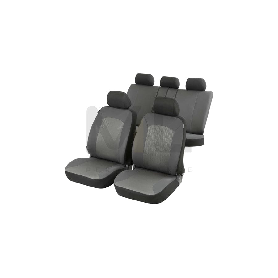 WALSER ZIPP IT Premium 11792 Car seat cover Grey, Polyester, Front and Rear | ML Performance Car Parts